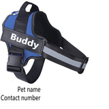 Personalized Dog Harness NO PULL Reflective Breathable Adjustable Pet Harness Vest For Small Large Dog Custom Patch Pet Supplies 2