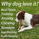 Dog Bones Chew Toys For Aggressive Chewers Real Beef Flavor Indestructible Dog Teething Chew Toys For Large Medium Small Puppies Breed Tough Pet Toy 4