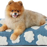 Dog Beds Large Sized Dog Thick Shredded Chopped Foam Pet Bed Dog Bed Indoor With Removable Cover Cute Modern Fuzzy Plush  Anti Slip Bottom 1