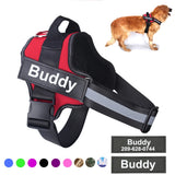 Personalized Dog Harness NO PULL Reflective Breathable Adjustable Pet Harness Vest For Small Large Dog Custom Patch Pet Supplies 1